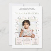 Erster Geburtstagsaufruf blühend Einladung (Vorderseite)