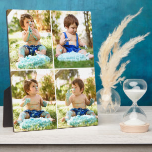 Erster Geburtstagskuchen individuell 4 Foto-Collag Fotoplatte