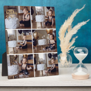 Erster Geburtstagskuchen individuell 6 Foto-Collag Fotoplatte