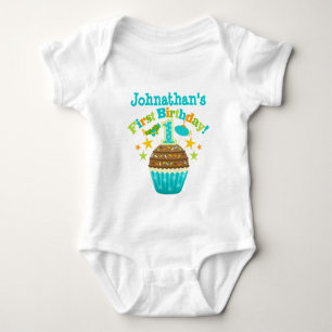 Erster Geburtstagskuchen (Jungen) Baby Strampler