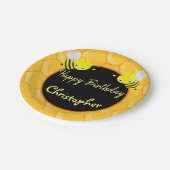 Erster Geburtstagsname Pappteller (Schrägansicht)