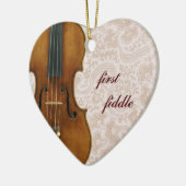 Erster Geigen-Herz-Verzierungs-Anhänger Keramikornament (Links)