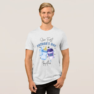Erster gemeinsamer Vatertag Passendes Outfit / Bla Tri-Blend Shirt