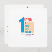 Erster glücklicher Jahrestag Einladung (Vorne/Hinten)