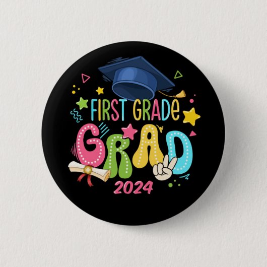 Erster Grad am letzten Schultag Button (Vorderseite)