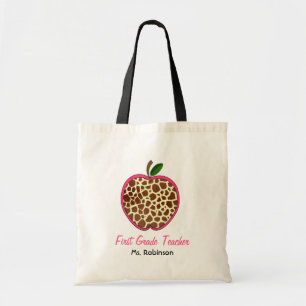 Erster Grad-Lehrer - Giraffen-Druck Apple Tragetasche