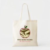 Erster Grad-Lehrer-Tasche - Brownzebra-Druck Apple Tragetasche (Vorne)