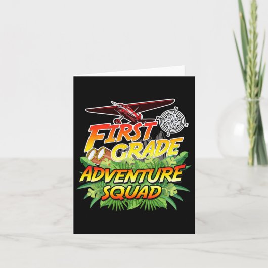 Erster Grade Adventure Squad - Safari Theme Teache Karte (Vorderseite)