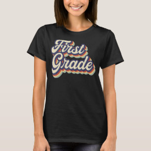Erster Grade Lehrer Retro Vintag 1. Klasse Teache T-Shirt