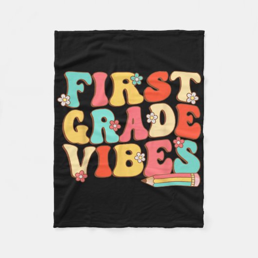 Erster Grade Vibes Retro Groovy - 1. Fleecedecke (Vorderseite)