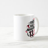 Erster Halbmarathon 13,1 Kaffeetasse (VorderseiteRechts)