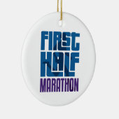 Erster Halbmarathon 13,1 Meilen Keramik Ornament (Rechts)