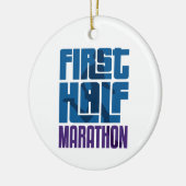 Erster Halbmarathon 13,1 Meilen Keramik Ornament (Links)