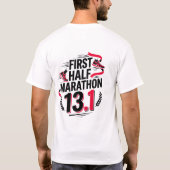 Erster Halbmarathon 13,1 T-Shirt (Rückseite)