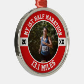 Erster Halbmarathon Ornament Aus Metall (Rechts)