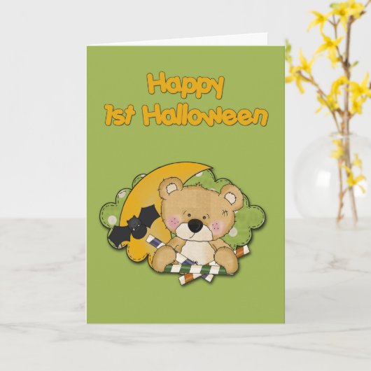 Erster Halloween-Boy Karte (Gelbe Blume)