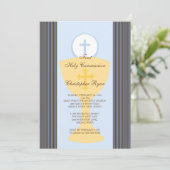 Erster Heiliger Kommune Einladung Chalice Boy Blue (Stehend Vorderseite)