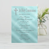 Erster heiliger Kommunion Einladung (Stehend Vorderseite)