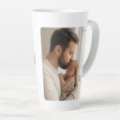 Erster Held Bester Papa Aller Modern Foto Milchtasse (Rechte Ecke)
