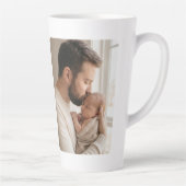 Erster Held Bester Papa Aller Modern Foto Milchtasse (Rechts)