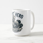 Erster Held, ewiger Freund, Vatertag Vintage Kaffeetasse (VorderseiteRechts)