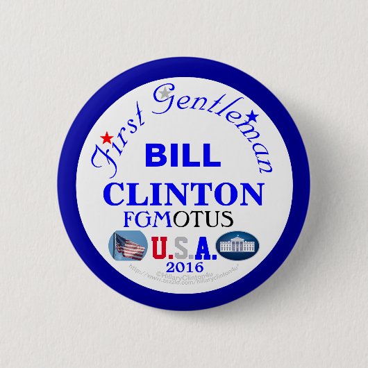 Erster Herr BILL CLINTONS des USA Button (Vorderseite)