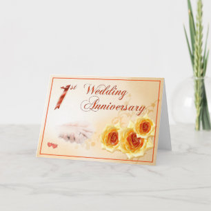 Erster Hochzeitstag Karte