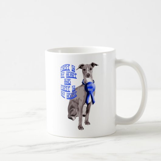 Erster Hund Italienischer Grauhund Kaffeetasse (Rechts)