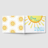 Erster im Sonnenblau erster Geburtstag Custom Gästebuch (Voll)