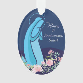 Erster Jahrestag des religiösen Lebens an Nun Mary Ornament
