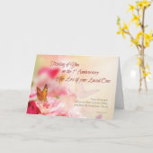 Erster Jahrestag des Verlustes von liebte Karte (Gelbe Blume)