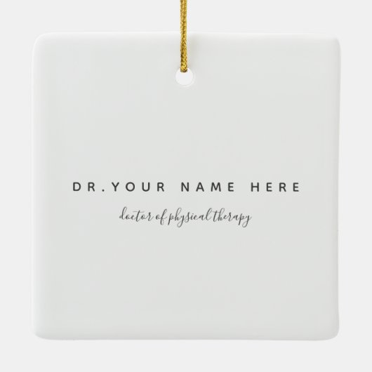 Erster Job als Physiotherapeut DPT-Filmemacher Keramikornament (Rückseite)