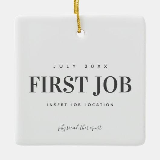 Erster Job als Physiotherapeut DPT-Filmemacher Keramikornament (Vorderseite)