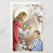 Erster Junge der heiligen Kommunion Briefpapier (Vorne/Hinten)