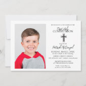 Erster Junge der heiligen Kommunion, Foto Einladung (Vorderseite)