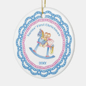 Erster Junge der Zwillinge Keramikornament (Links)