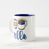 Erster Kaffee Dann Cello Music Lover Zweifarbige Tasse (Vorderseite Links)