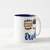 Erster Kaffee dann Oud Music Lover Zweifarbige Tasse (VorderseiteRechts)