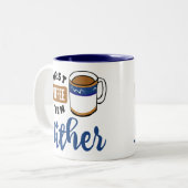 Erster Kaffee dann Zither Music Lover Zweifarbige Tasse (Vorderseite Links)