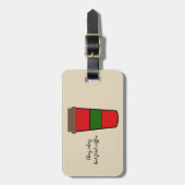 Erster Kaffee Gepäckanhänger (Vorderseite vertikal)