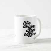 erster Kaffee, personalisiert Kaffeetasse (VorderseiteRechts)