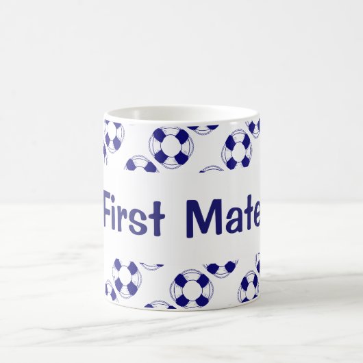 Erster Kamerad mit Schwimmweste Kaffeetasse (Mittel)