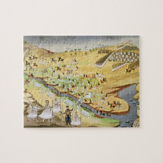 Erster Kampf zwischen Griechen und Türken, beim Puzzle (Horizontal)