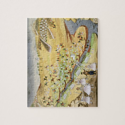 Erster Kampf zwischen Griechen und Türken, beim Puzzle (Vertikal)