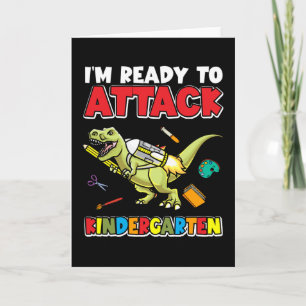 Erster Kindergarten Dinosaurier Karte