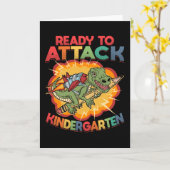 Erster Kindergarten Dinosaurier Karte (Gelbe Blume)