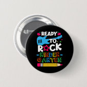 Erster Kindergarten für Rock Kindergart Button (Vorne & Hinten)