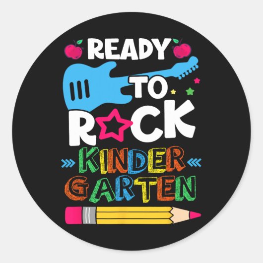 Erster Kindergarten für Rock Kindergart Runder Aufkleber (Vorderseite)