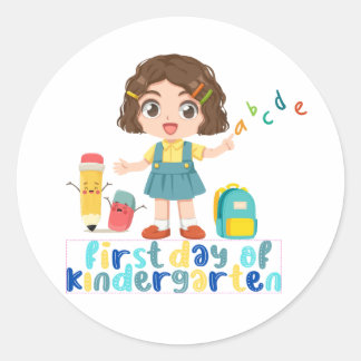 Erster Kindergarten Runder Aufkleber