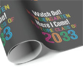 Erster Kindergarten Zukunftsklasse 2033 Kinder Geschenkpapier (Rolleneckpunkt)